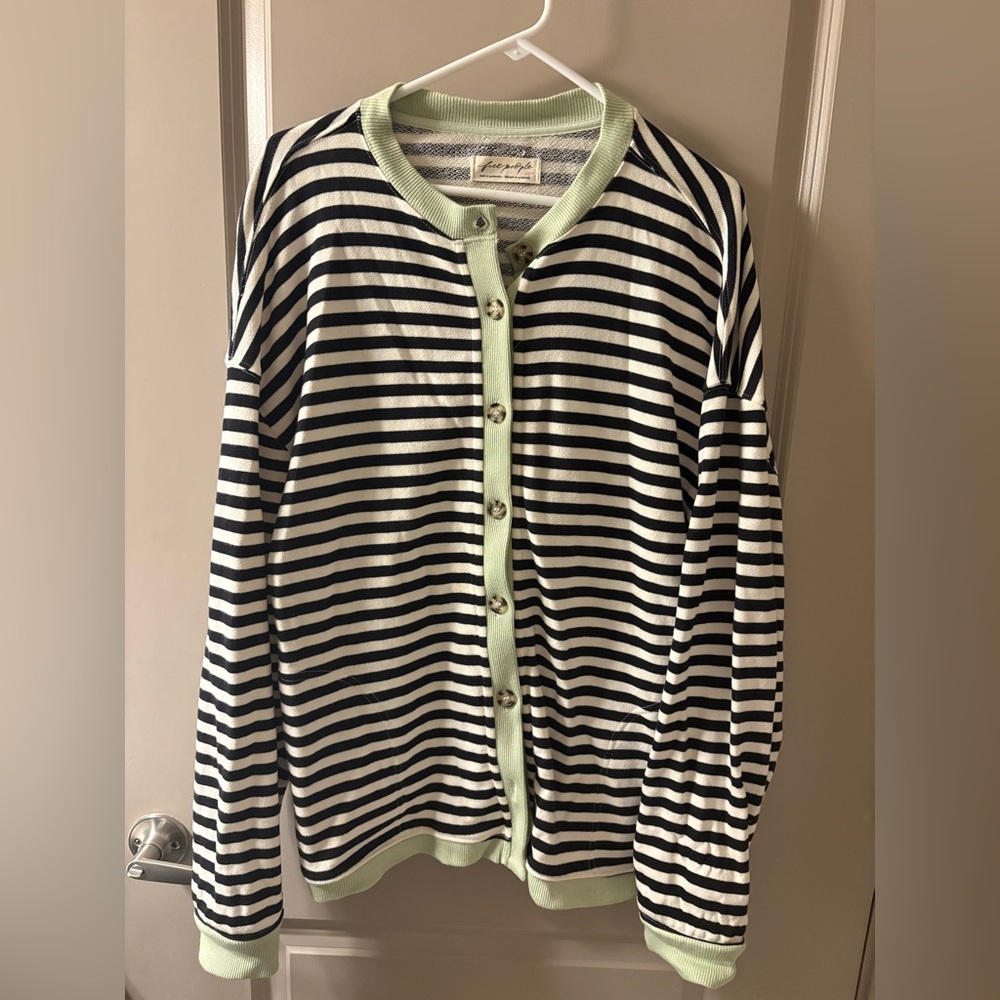 Free People Striped Cardigan